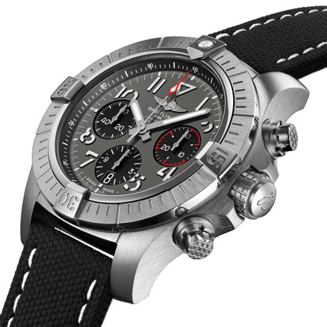 Breitling Super Avenger B01 Chronograph 46 Black Dial Leather 